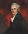 Portrait of John Barrow, half-length, in a black coat - John Hoppner
