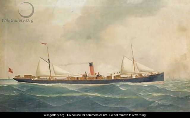 The British steamer Aldgate in the Channel - John Henry Mohrmann