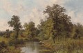 A peaceful river landscape - John Henry Boel