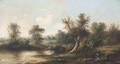 A river landscape - John Henry Boel