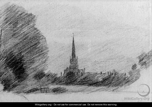 Solihull Church from the grounds in front of Malvern Hall - John Constable