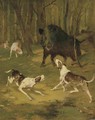 Boar Hunting in a Forest - John Emms