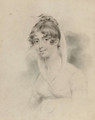 Portrait of a lady, thought to be Mrs Fitzgerald, half-length - John Downman