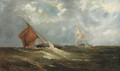 Sailing boats on a rough sea - John Faulkner