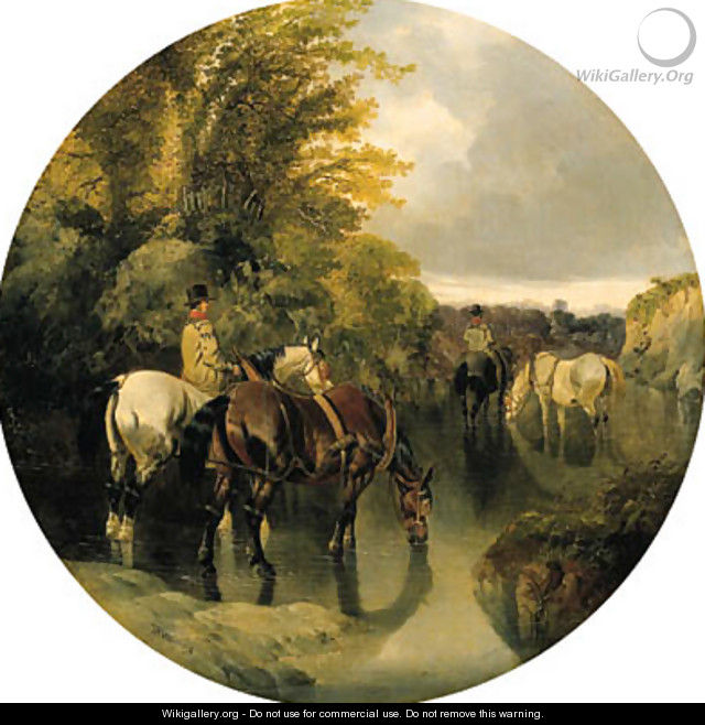 Horses Going to Water - John Frederick Herring, Jnr.
