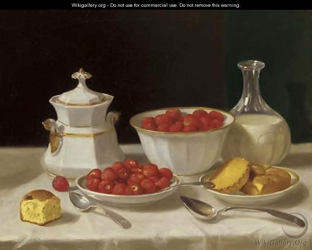Strawberries, Cake and Cream - John F Francis