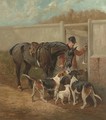 The End of the Day a huntsman returning to kennels - John Emms