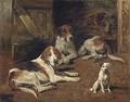 Fox Hounds and a Terrier - John Emms