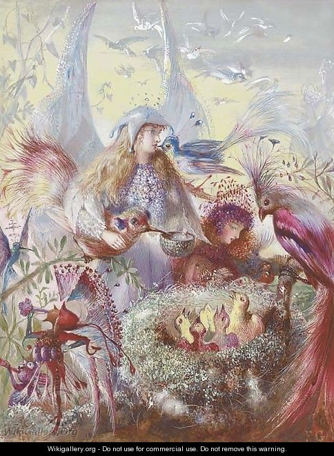 Fairies and a bird