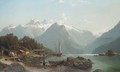 A Norwegian fjord landscape - Johannes-Bertholomaus Dutntze