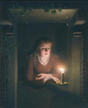 A young girl by candlelight - Johannes Rosierse