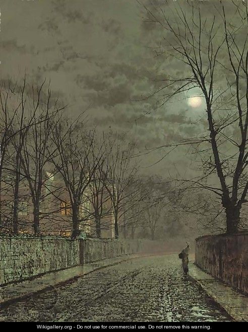 Under the Moonbeams, Knostrop Hall - John Atkinson Grimshaw