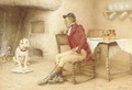 A huntsmen feeding his dog - John Arthur Lomax
