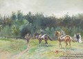 Off to morning exercise at Moulton Paddocks, Newmarket - John Axel Beer