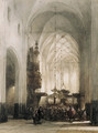 A service in the church of Hattem - Johannes Bosboom
