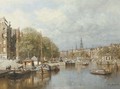 View of the Magere Brug over the river Amstel, Amsterdam - Johannes Christiaan Karel Klinkenberg