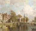 The canal Verdronkenoord with the Accijnstoren, Alkmaar - Johannes Christiaan Karel Klinkenberg