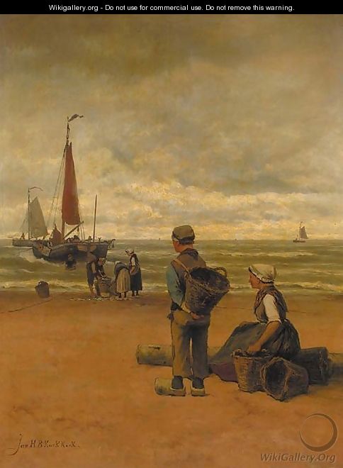 The daily catch - Johannes Hermanus Koekkoek