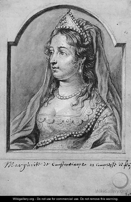 Portrait of Marguerite of Constantinople, Countess of Flanders - Johannes Meyssens