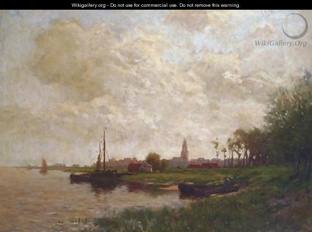 Along a river - Johannes Karel Leurs