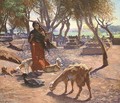 La petite chevriere de Choubrah, Egypte - Ludwig Deutsch