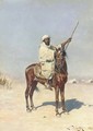 A Horseman in the Desert - Ludwig Deutsch