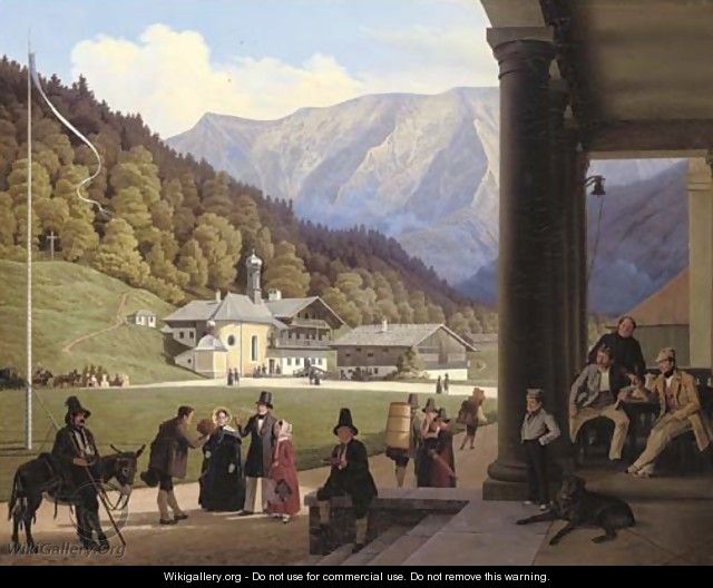 A View of Wildbad Kreuth in the Bavarian Alps - Ludwig August Most