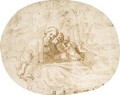 The Virgin and Child with the Infant Baptist in a wooded landscape near the coast - Lodovico Carracci