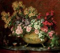 A bouquet in a copper pot - Lucien Manceau
