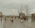 Une porte de Paris After the rain - Luigi Loir