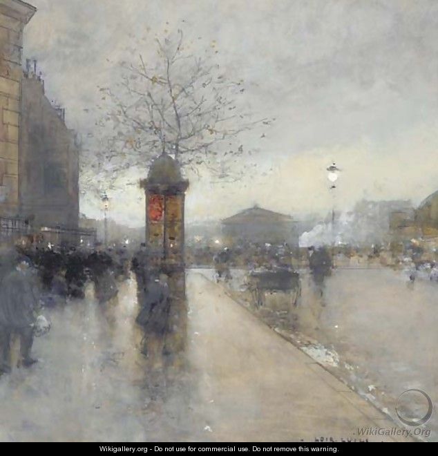 Scene de rue, Paris - Luigi Loir