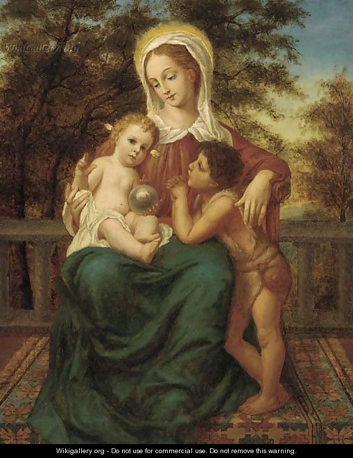 Madonna and child with Saint John the Baptist - Ludwig Windschmitt