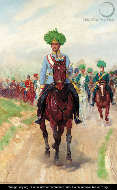 Karl I leading his troops - Ludwig Koch