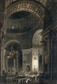 La ceremonie de la Croix lumineuse aA  la croisee du transept de Saint-Pierre de Rome - Louis Jean Desprez