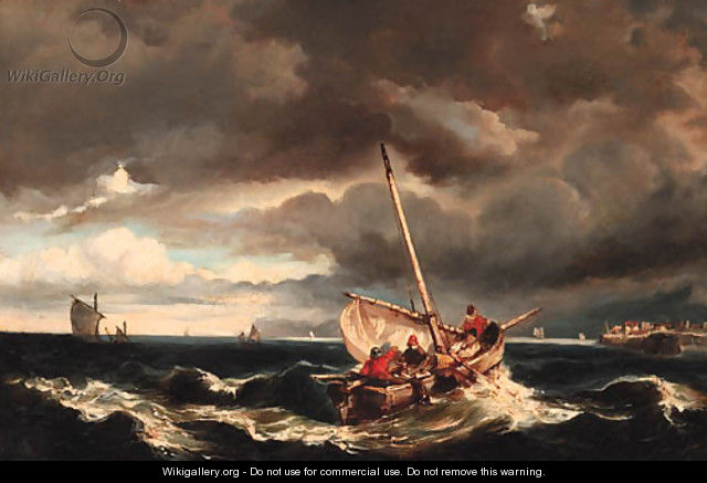 Shipping on stormy seas - Eugène Isabey