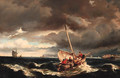 Shipping on stormy seas - Eugène Isabey