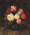 Pink and red roses in a vase - Louise Ellen Perman