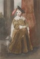 Portrait of a boy, small full-length, in a brown dress, by a greyhound - Louisa Anne, Marchioness of Waterford