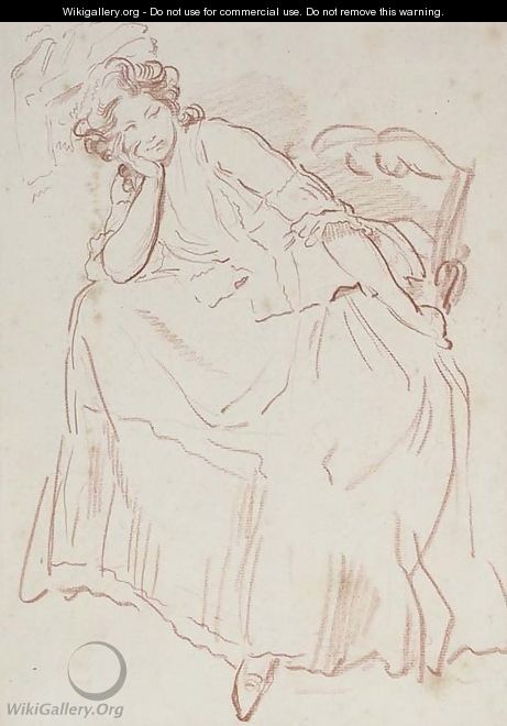 A seated woman looking to the right, perhaps Marianne Framery - Louis Rolland Trinquesse