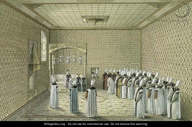 The Presentation of an Ambassador to the Sultan in the Throne Room at Topkapi Palace, Constantinople. - Louis-Nicolas de Lespinasse
