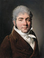 Portrait of a gentleman, small bust-length, in a brown jacket - Louis Léopold Boilly