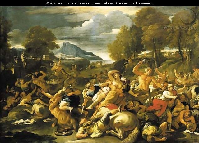 The Battle of the Lapiths - Luca Giordano