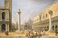 The Piazzetta, Venice, looking towards the Piazza San Marco - Luca Carlevarijs