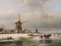 A frozen winter landscape - Lodewijk Johannes Kleyn