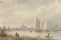 View of Haarlem across the Spaarne with the St. Bavo church in the distance - Lodewijk Johannes Kleijn