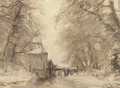 A watermill in winter - Louis Apol