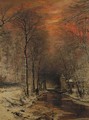 A tranquil winter forest at dusk - Louis Apol