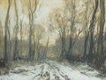 A forest path in winter - Louis Apol