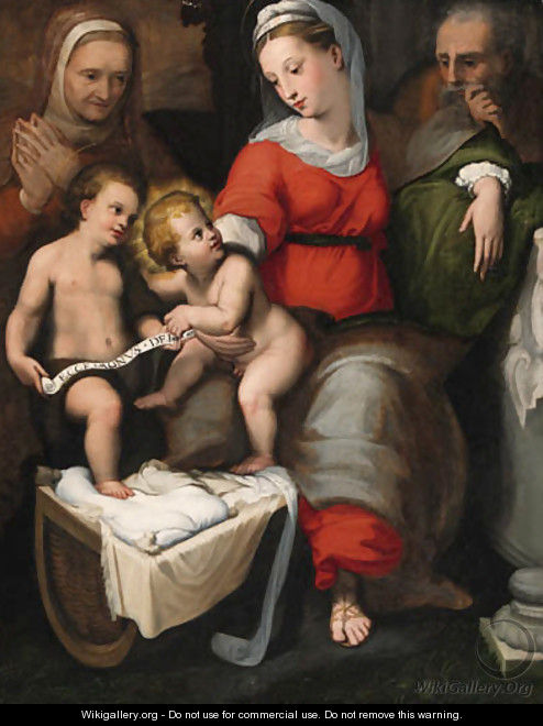 The Holy Family with Saint Anne and the Infant Saint John the Baptist - Lorenzo Sabatini