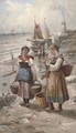 Fisherwives on the shore - L. Gartner